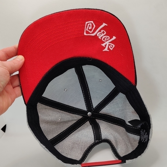 Nightmare Before Christmas Hat Jack Skellington Snapback Cap Gray and Red Disney - Picture 8 of 9